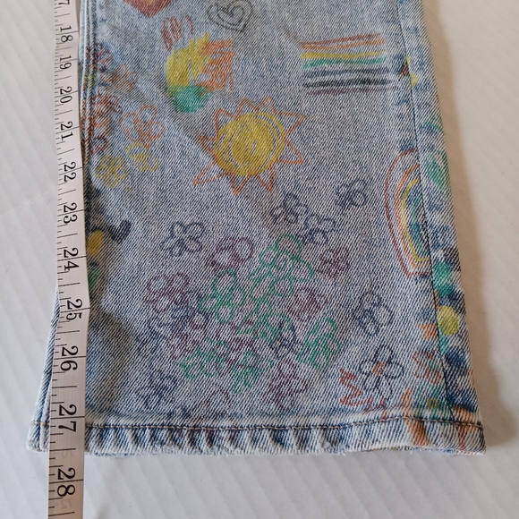 American Eagle Jeans Size 8 Love Pride Rainbow‎ Pattern Super High Rise Straight - Picture 8 of 10